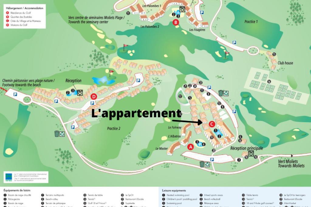 Le Hameau Des Vagues 4-5 Pers Piscines Et Nature A Moliets Eksteriør billede